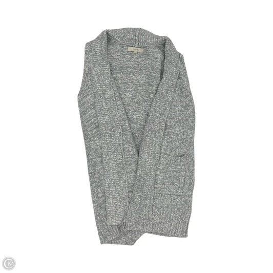 Sweater Cardigan By Loft In Grey, Size: Xs