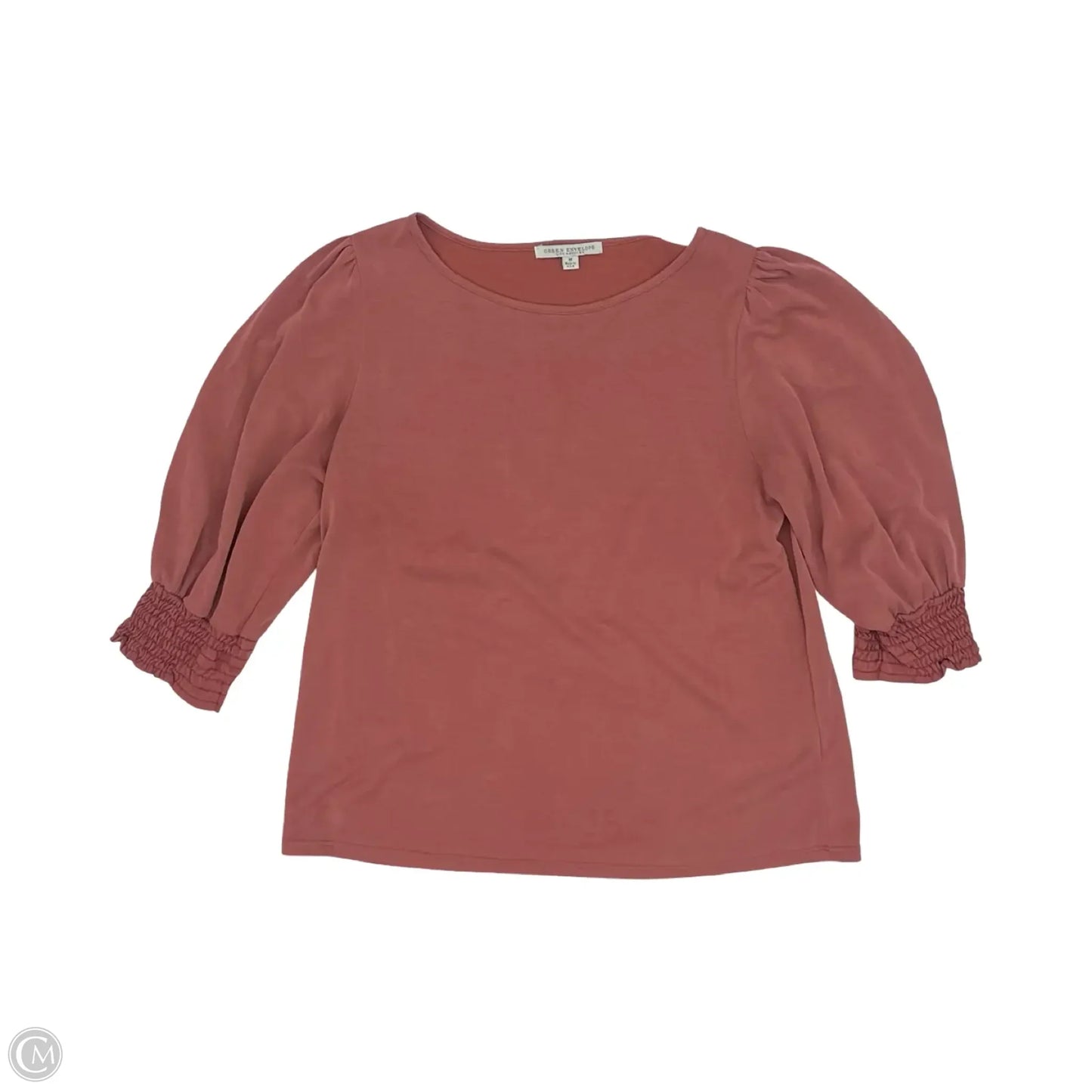Top 3/4 Sleeve By Green Envelope In Red, Size: M