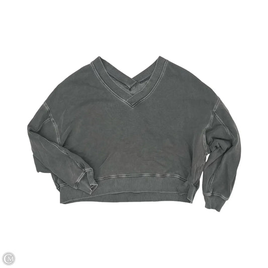 Sweatshirt Crewneck By Aerie In Grey, Size: L
