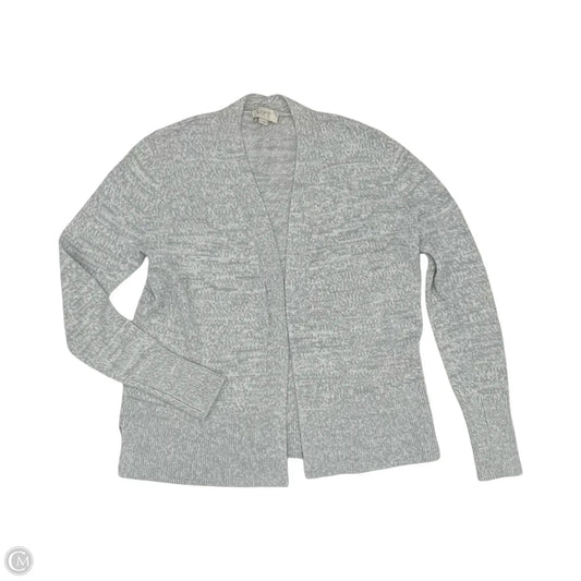 Sweater Cardigan By Loft In Grey, Size: S