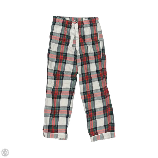 Pajama Pants By Victorias Secret In Red & White, Size: S