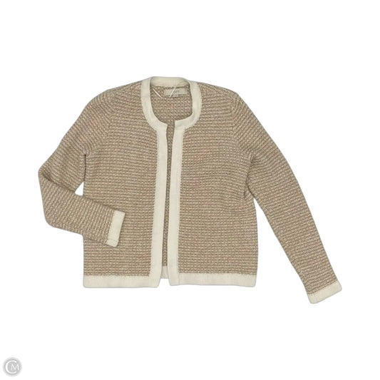 Sweater Cardigan By Loft In Tan, Size: M