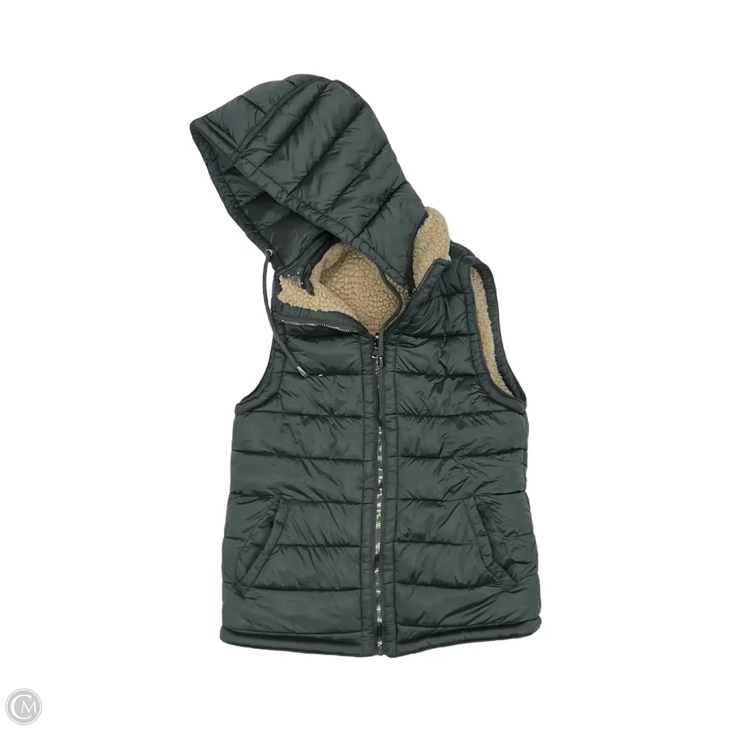 Vest Puffer & Quilted By Clothes Mentor In Grey, Size: M