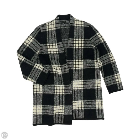 Sweater Cardigan By Talbots In Black & White, Size: Xl