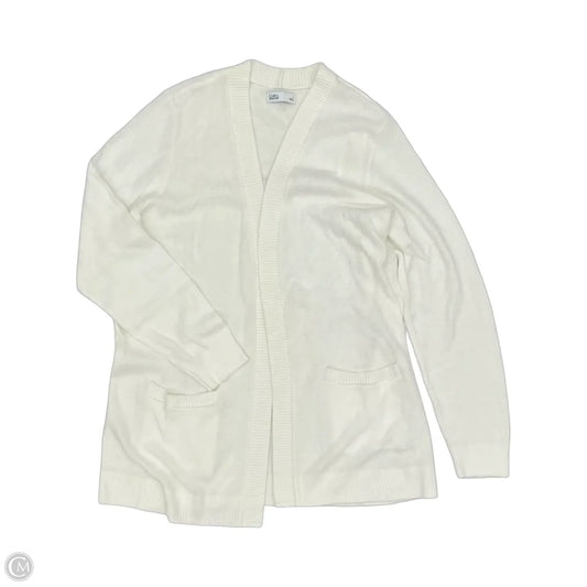Sweater Cardigan By Croft And Barrow In White, Size: L