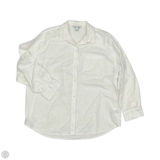Top Long Sleeve By Old Navy In White, Size: M