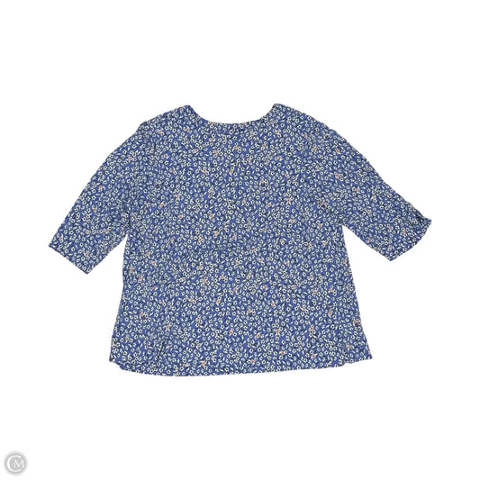 Top 3/4 Sleeve By J. Jill In Blue, Size: Xl