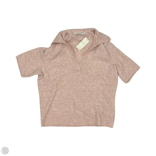 Sweater Short Sleeve By Abercrombie And Fitch In Pink, Size: M