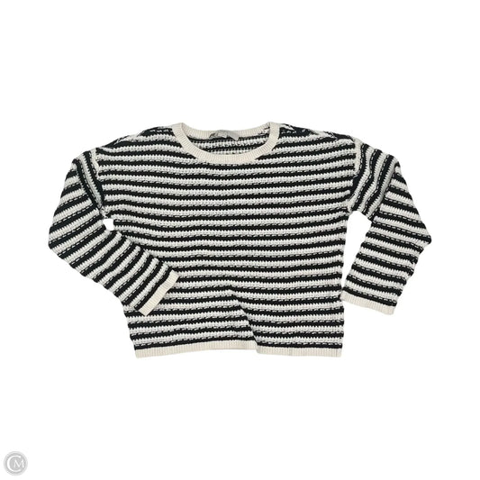 Sweater By Loft In Black & Cream, Size: M