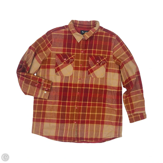 Jacket Other By Denim And Company In Red, Size: L