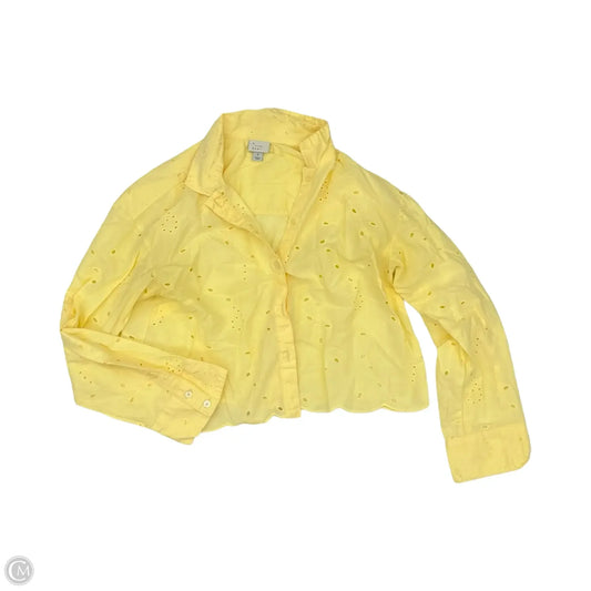 Top Long Sleeve By A New Day In Yellow, Size: S