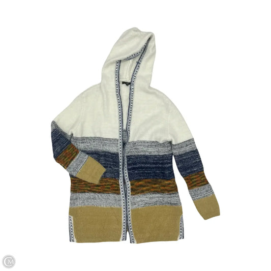 Sweater Cardigan By Fate In Blue & White, Size: M