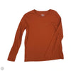 Top Long Sleeve Basic By Time And Tru In Orange, Size: M