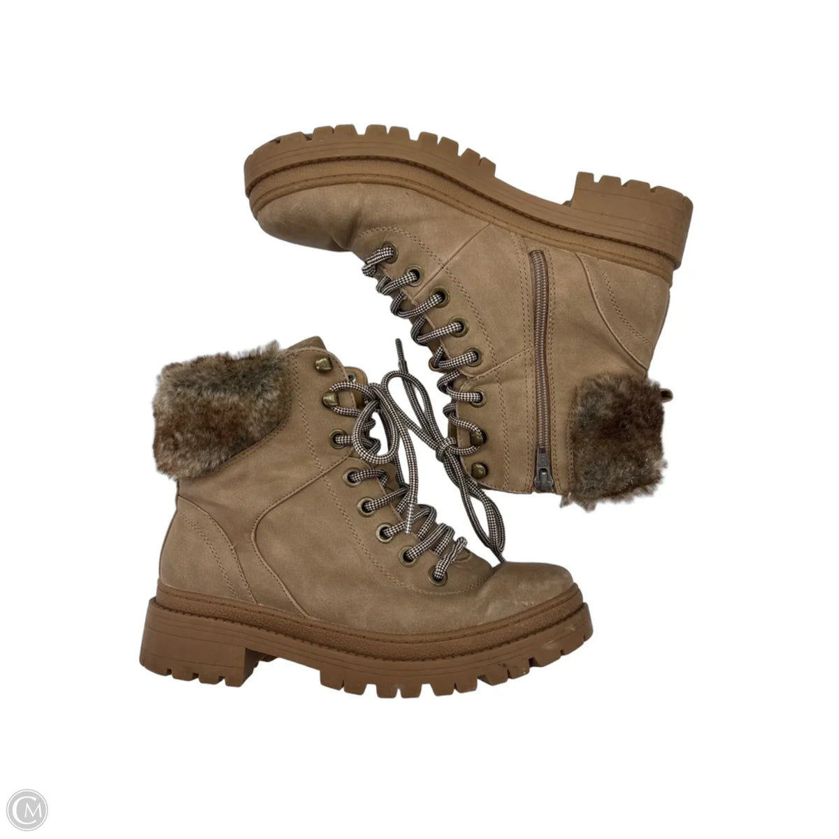 Boots Ankle Flats By Universal Thread In Brown, Size: 7.5