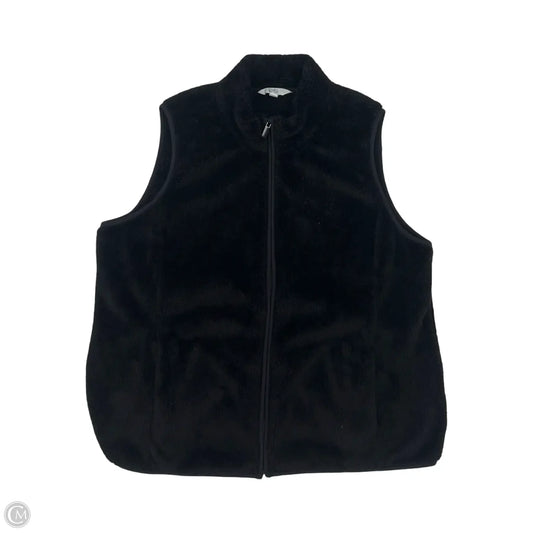 Vest Faux Fur & Sherpa By Croft And Barrow In Black, Size: Xxl