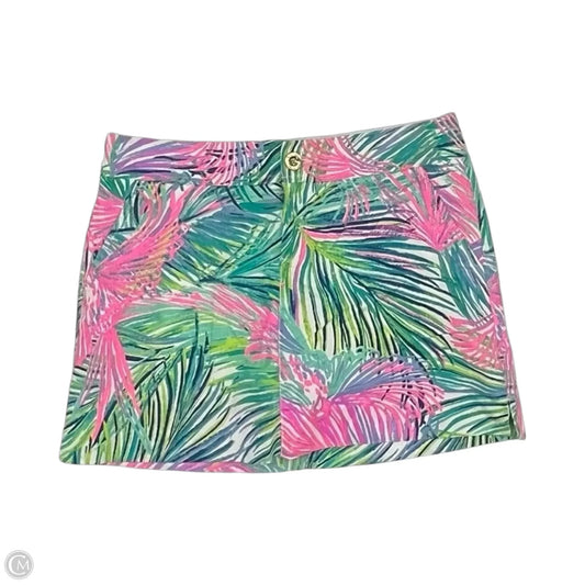 Skort Designer By Lilly Pulitzer In Green & Pink, Size: 4