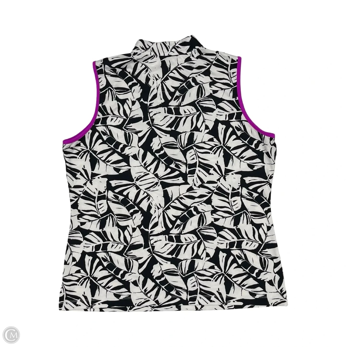 Athletic Tank Top By Tail In Black & White, Size: Xl