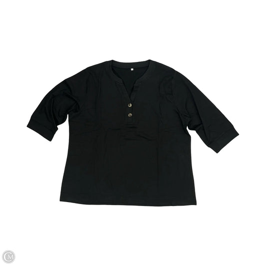 Top 3/4 Sleeve By Cme In Black, Size: 2x