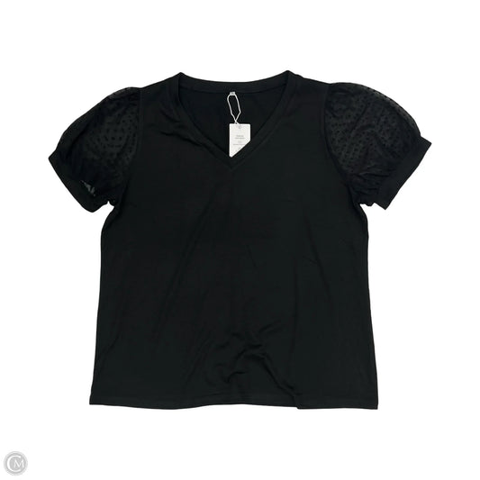 Top Short Sleeve By Cme In Black, Size: 2x