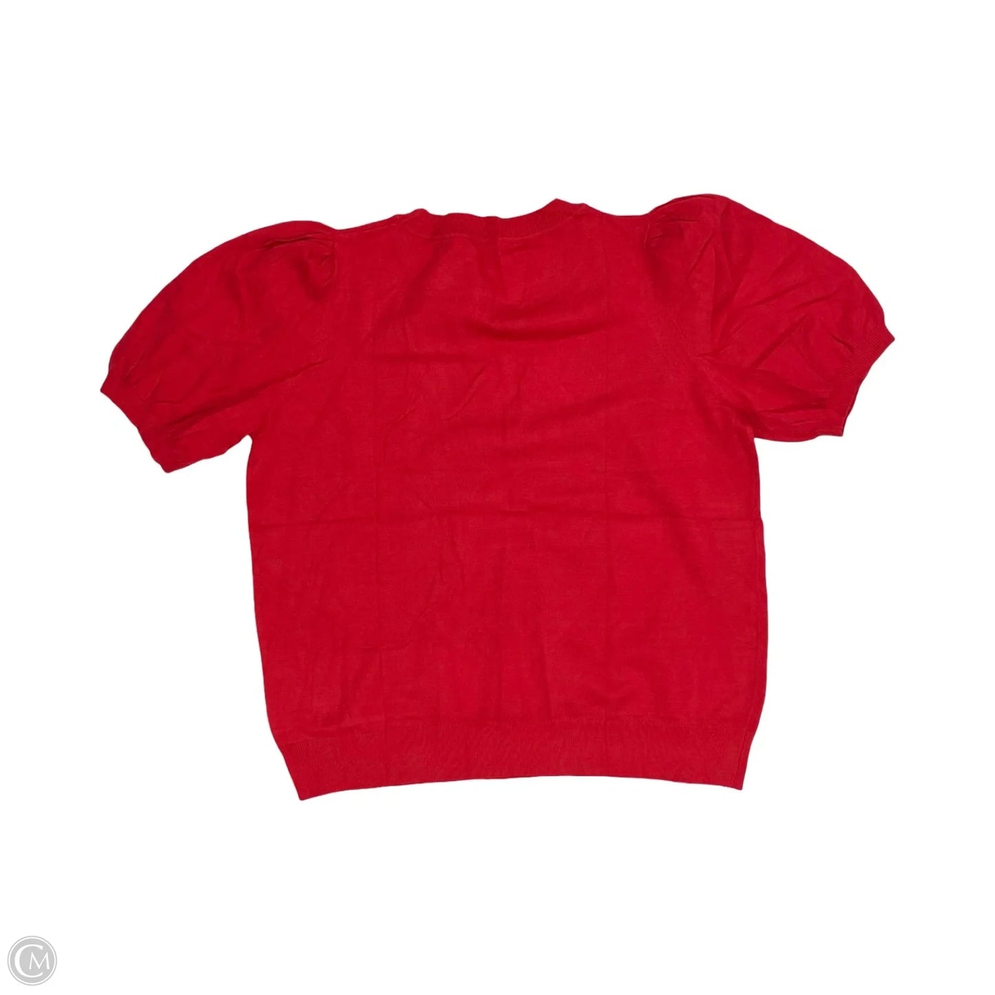 Sweater Short Sleeve By Cme In Red, Size: 2x