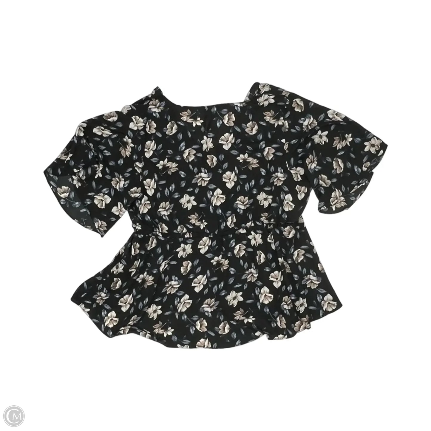 Blouse Short Sleeve By Torrid In Black & Blue, Size: 3x