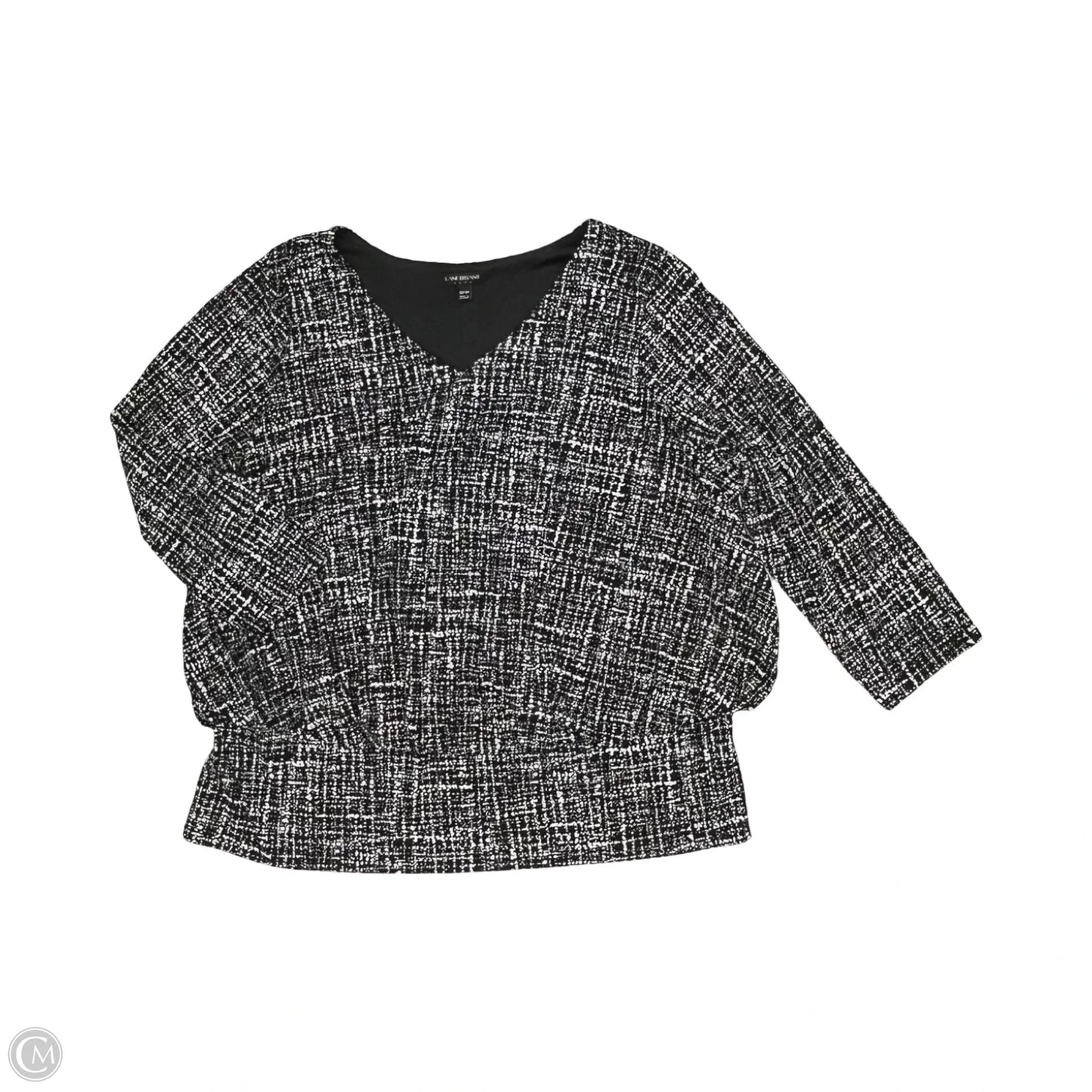 Blouse 3/4 Sleeve By Lane Bryant In Black & White, Size: 3x