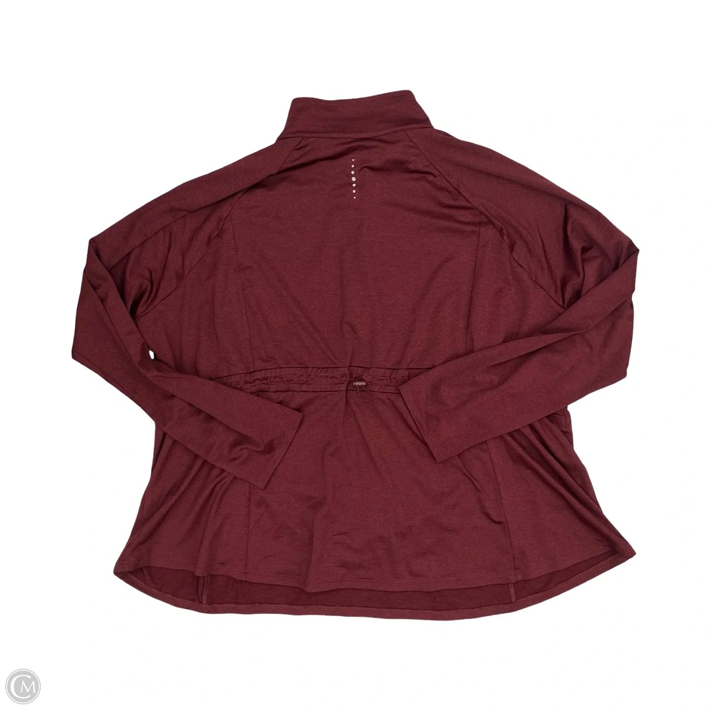 Athletic Top Long Sleeve Collar By Tek Gear In Red, Size: 4x
