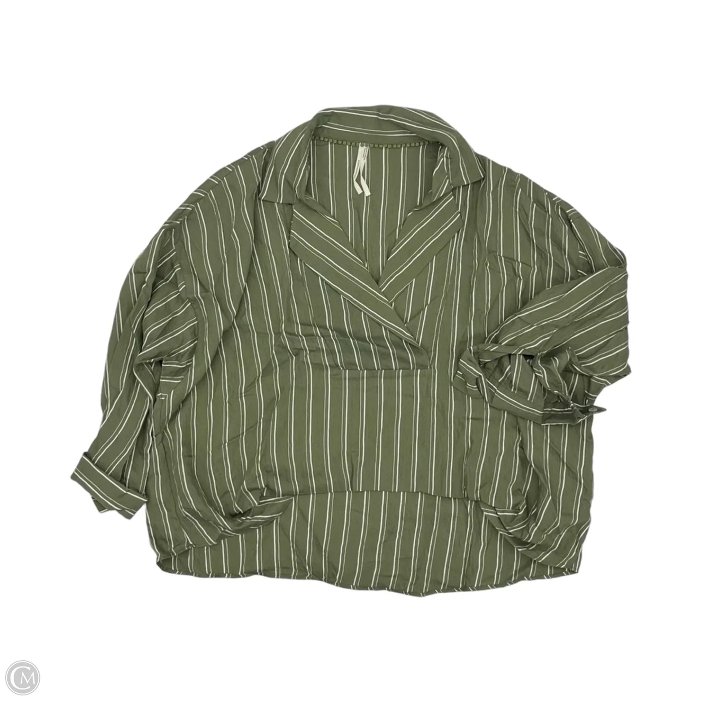Blouse Long Sleeve By Anthropologie In Green, Size: S