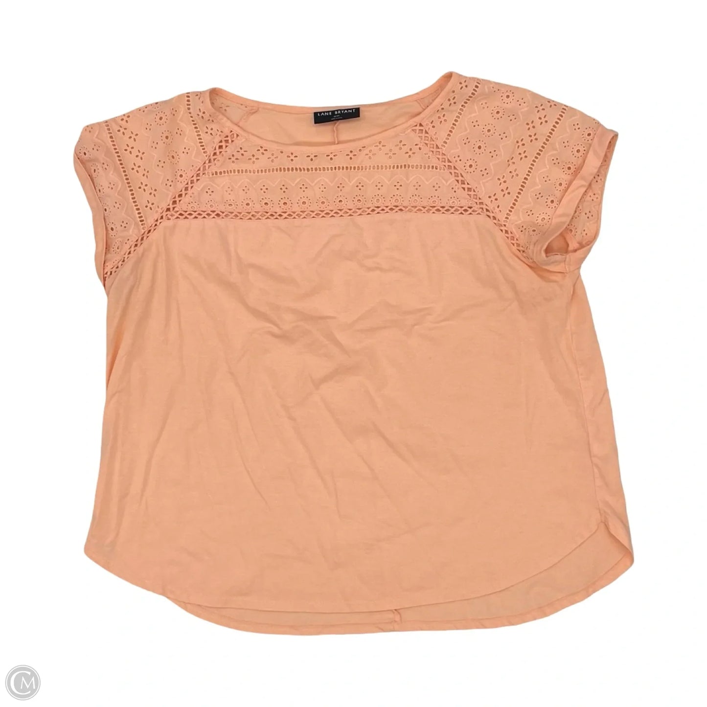 Top Short Sleeve By Lane Bryant In Peach, Size: 2x
