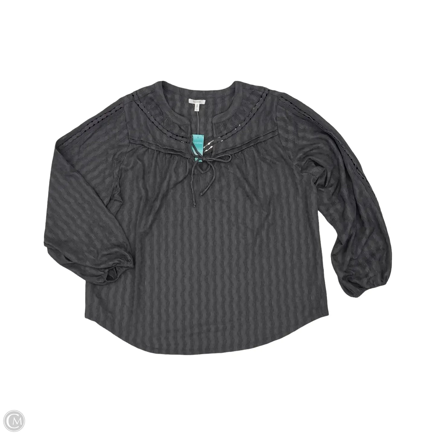Blouse Long Sleeve By Maurices In Grey, Size: Xl