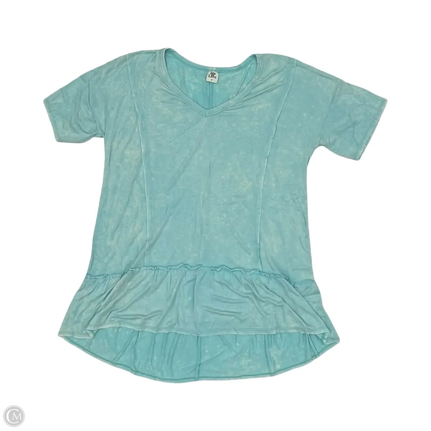Top Short Sleeve By Sew In Love In Aqua, Size: M