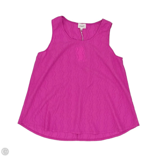 Blouse Sleeveless By Andree By Unit In Pink, Size: L