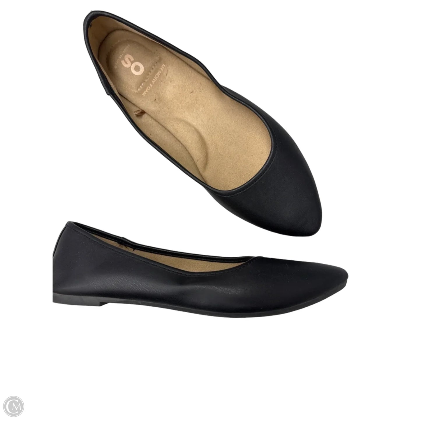Shoes Flats By So In Black, Size: 8