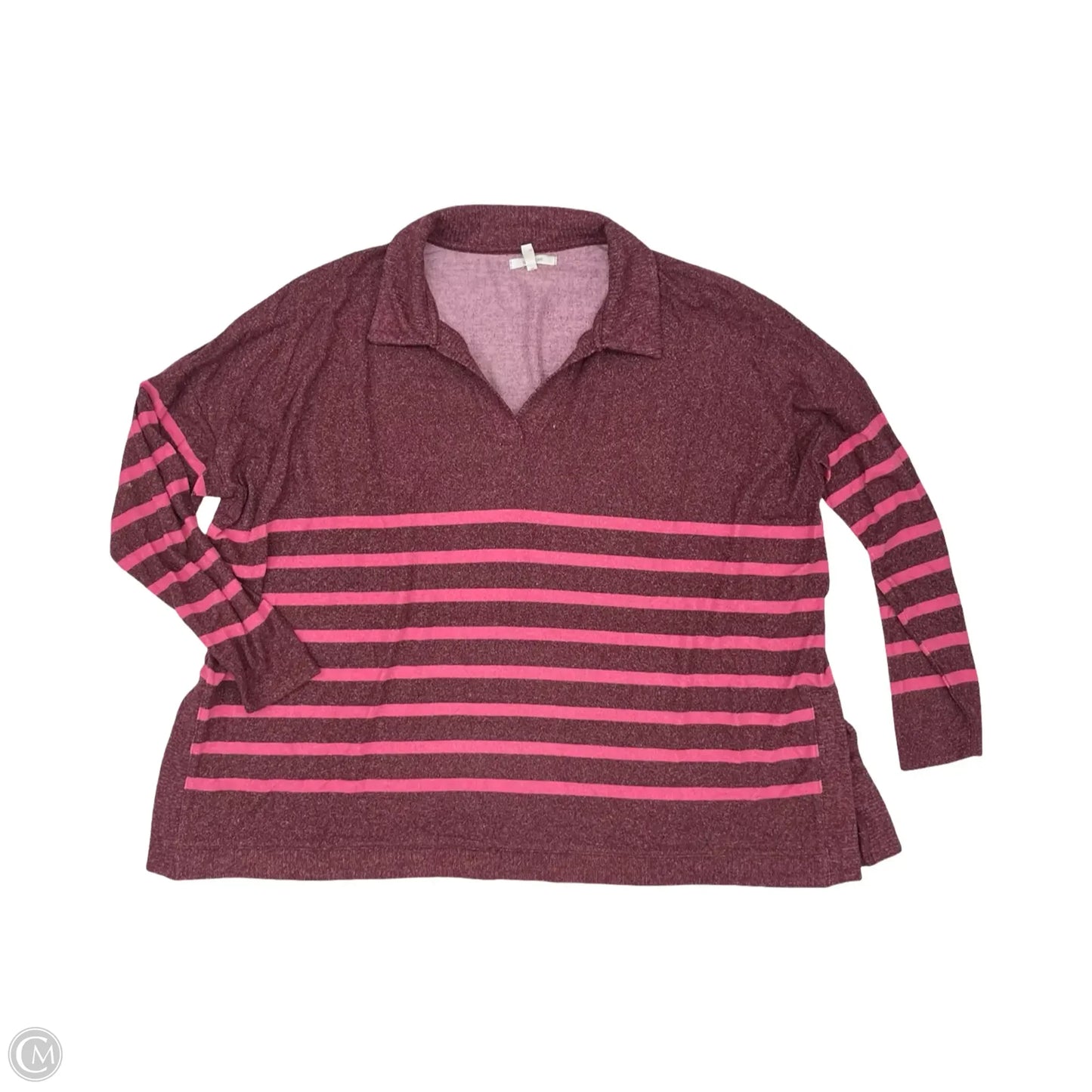 Top Long Sleeve By Maurices In Maroon, Size: Xl