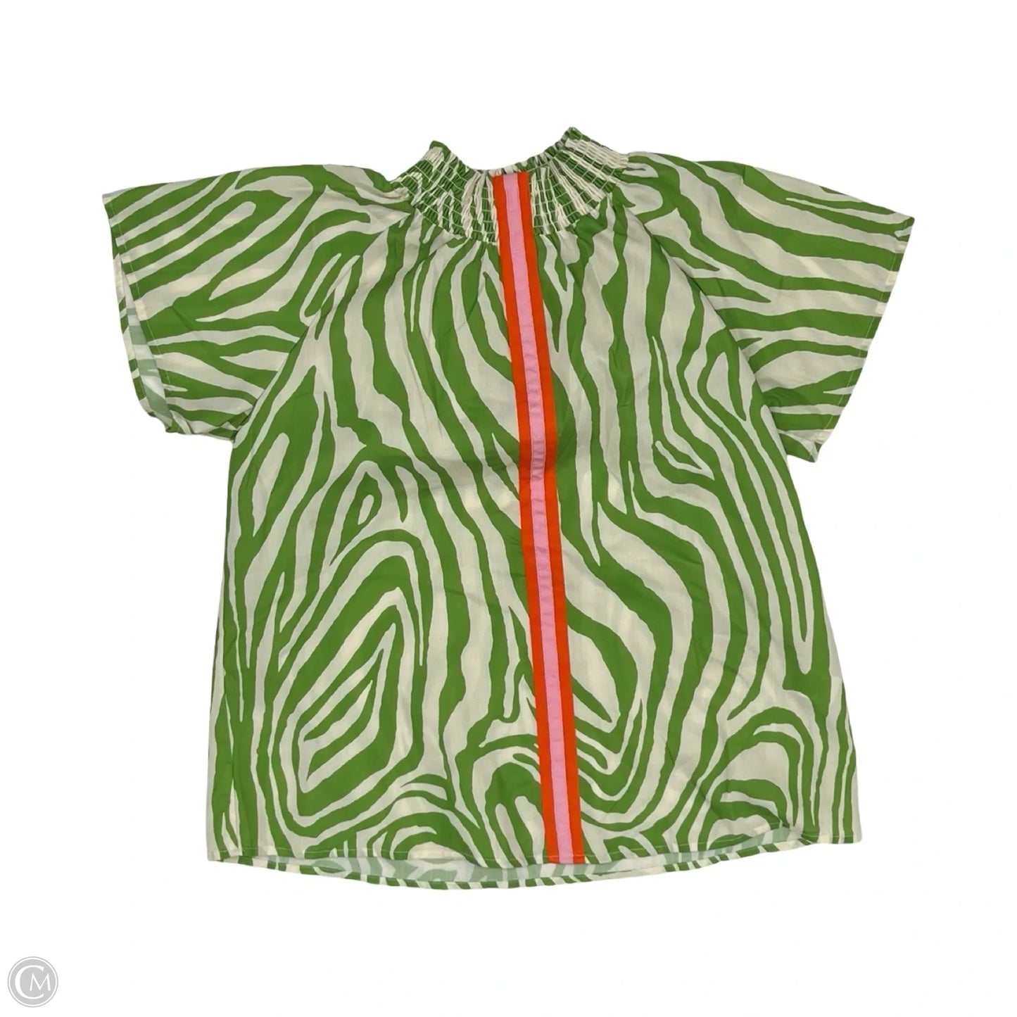 Blouse Short Sleeve By Thml In Green, Size: M