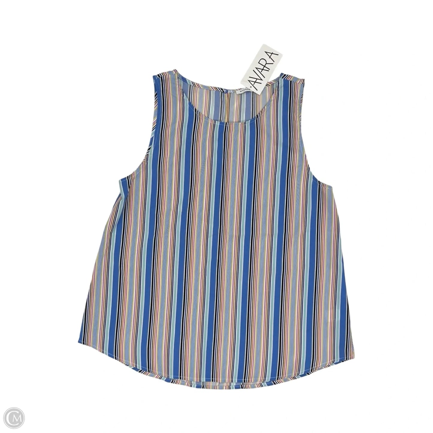 Blouse Sleeveless By Staccato In Blue, Size: M
