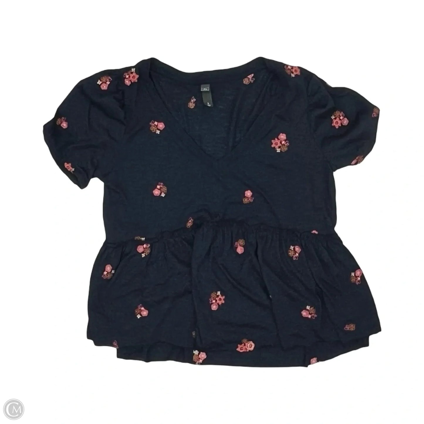 Top Short Sleeve By Alya In Blue, Size: S