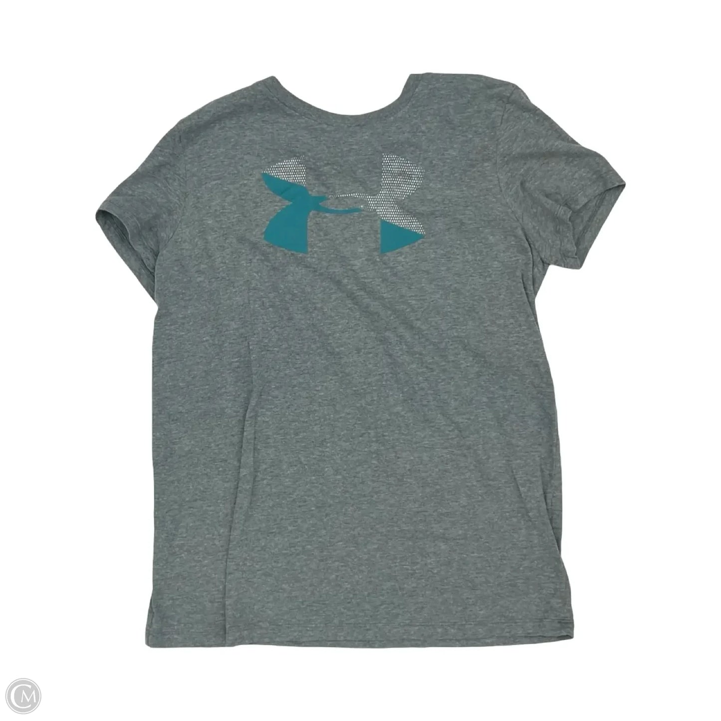 Athletic Top Short Sleeve By Under Armour In Grey, Size: M