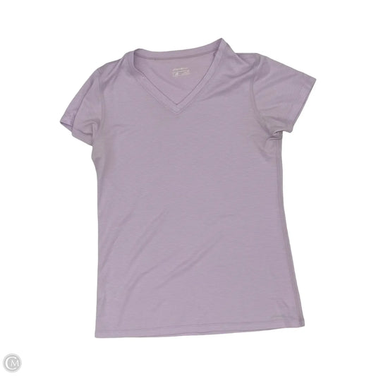Athletic Top Short Sleeve By Eddie Bauer In Purple, Size: M
