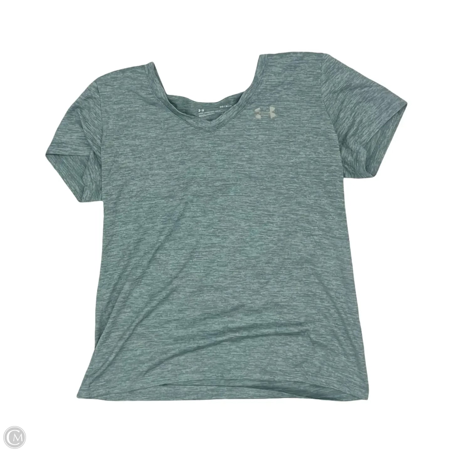 Athletic Top Short Sleeve By Under Armour In Green, Size: M
