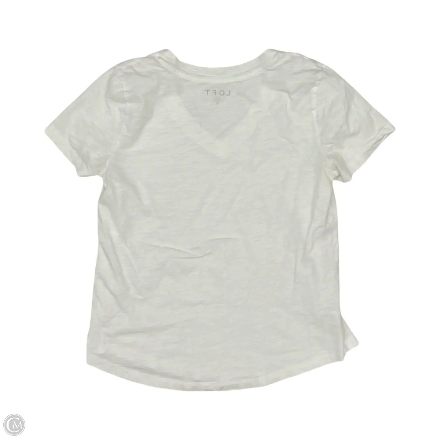 Top Short Sleeve By Loft In White, Size: S