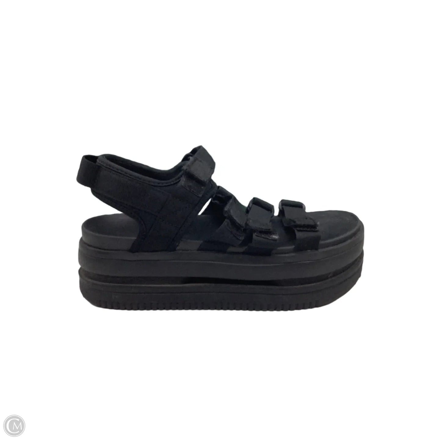 Sandals Heels Platform By Nike In Black, Size: 7