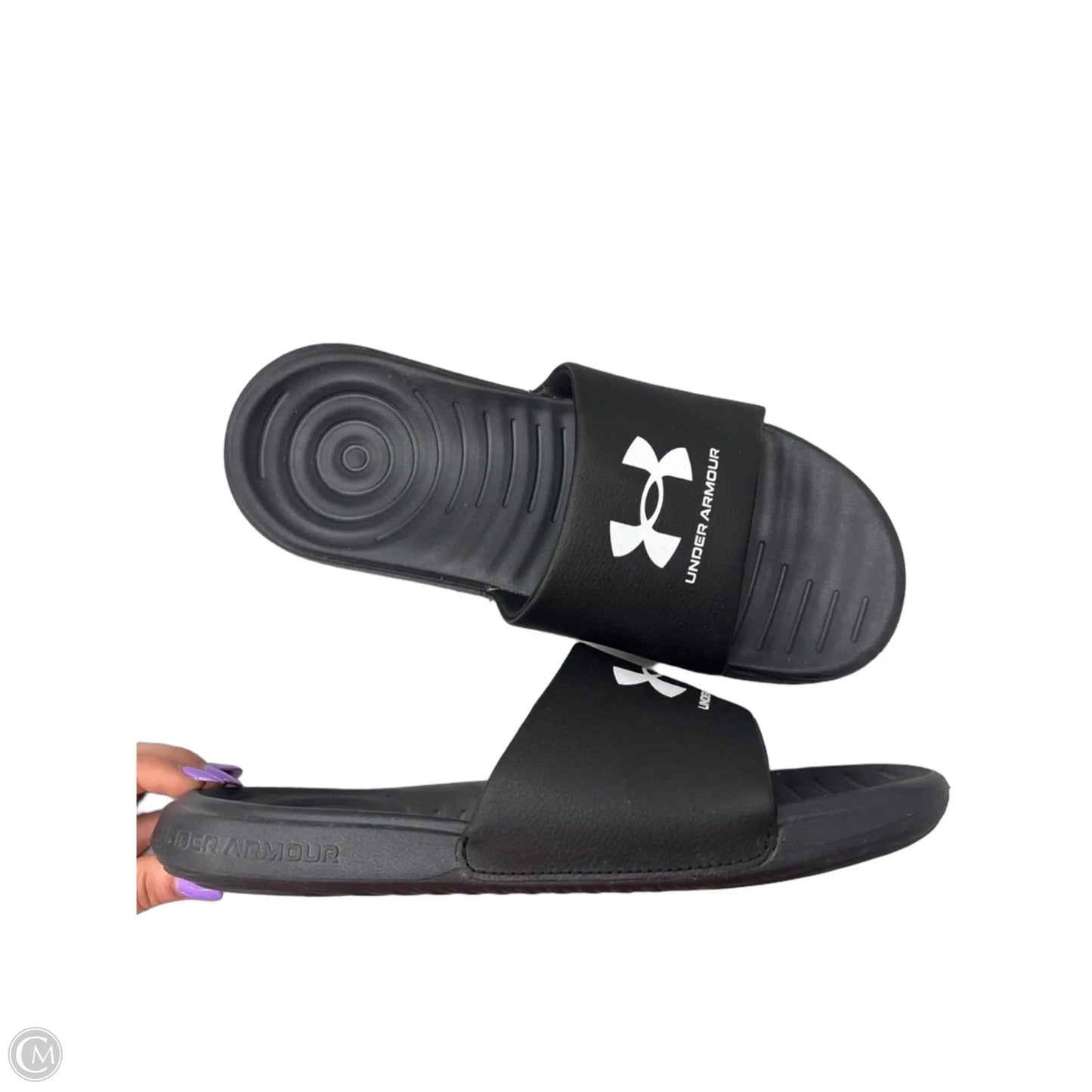 Sandals Sport By Under Armour In Black, Size: 9