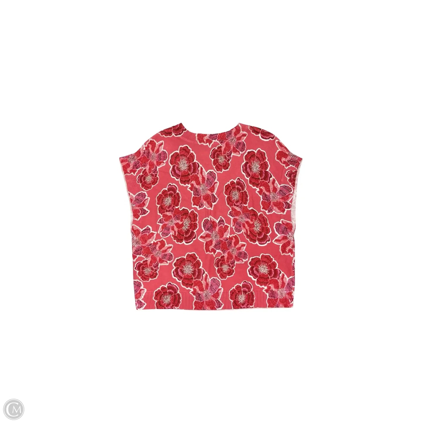 Sweater Short Sleeve By Loft In Pink, Size: L