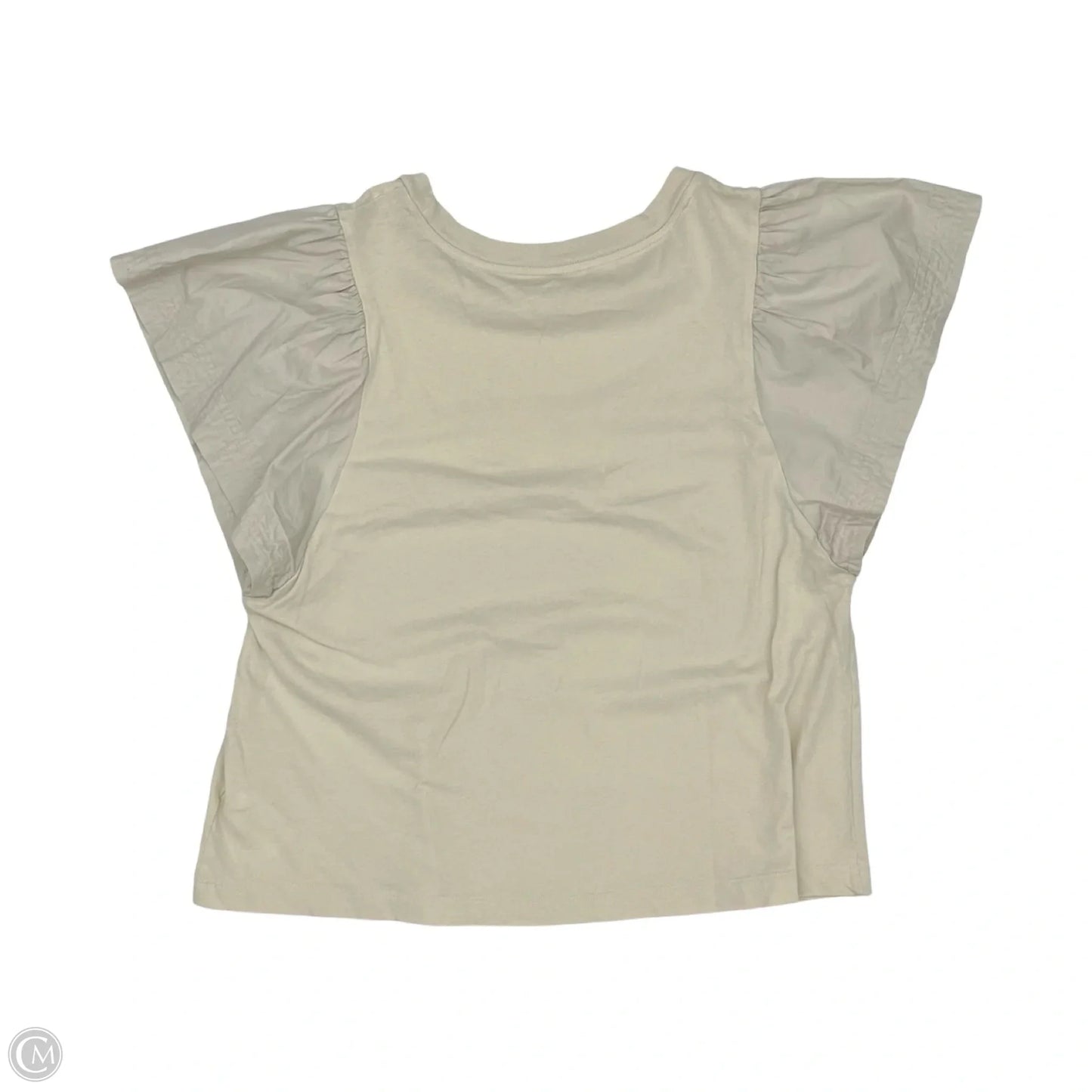Blouse Short Sleeve By Old Navy In Cream, Size: L