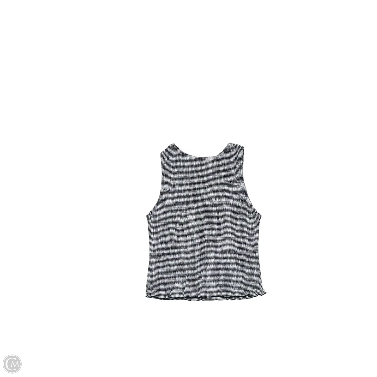 Blouse Sleeveless By Old Navy In Blue & White, Size: L