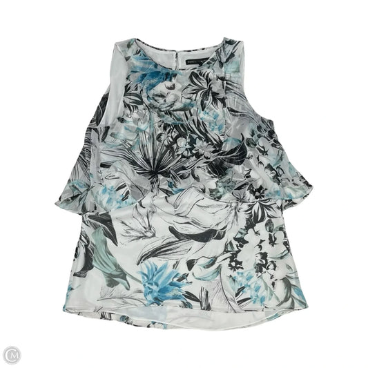 Blouse Sleeveless By White House Black Market In Blue & White, Size: S