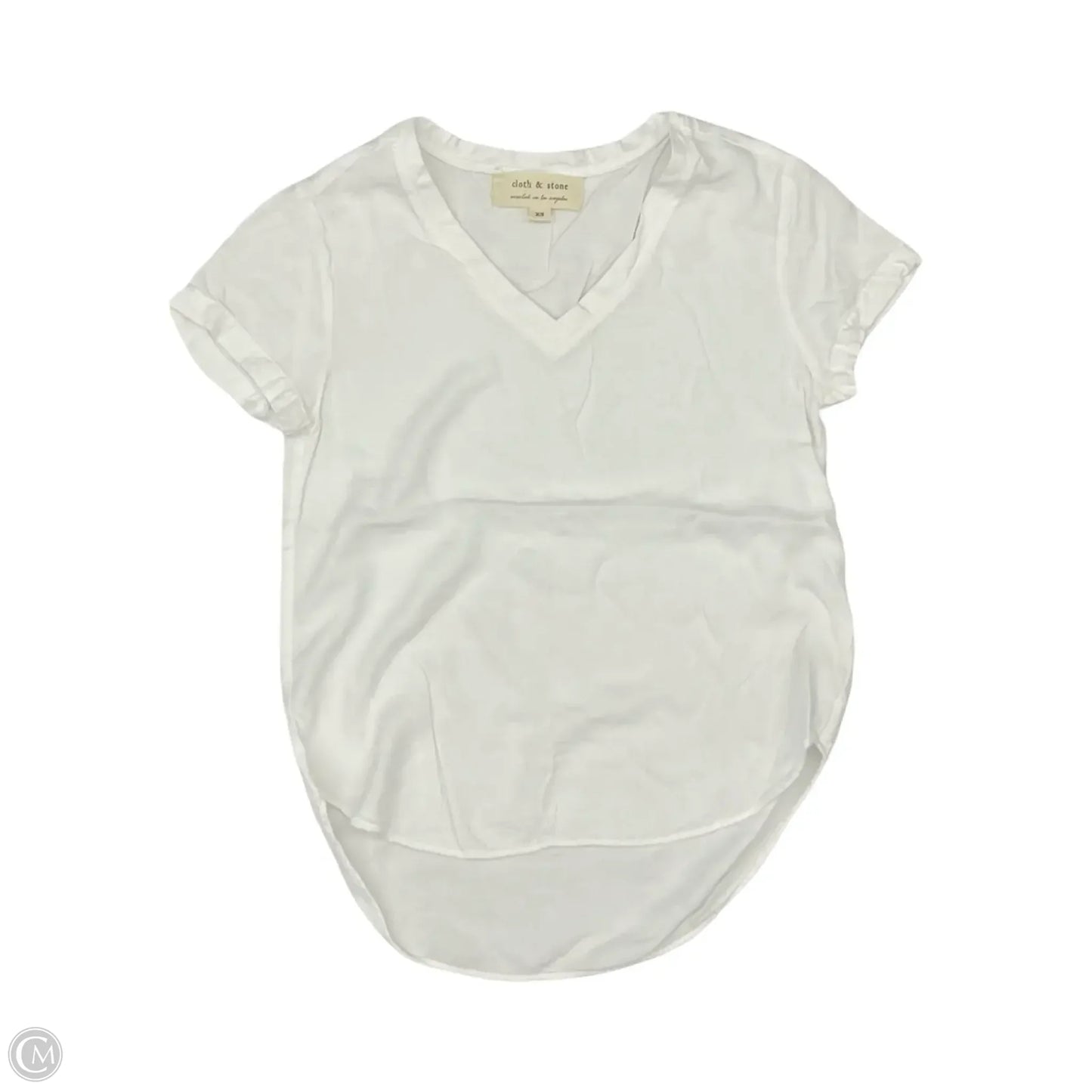 Blouse Short Sleeve By Cloth & Stone In White, Size: Xs