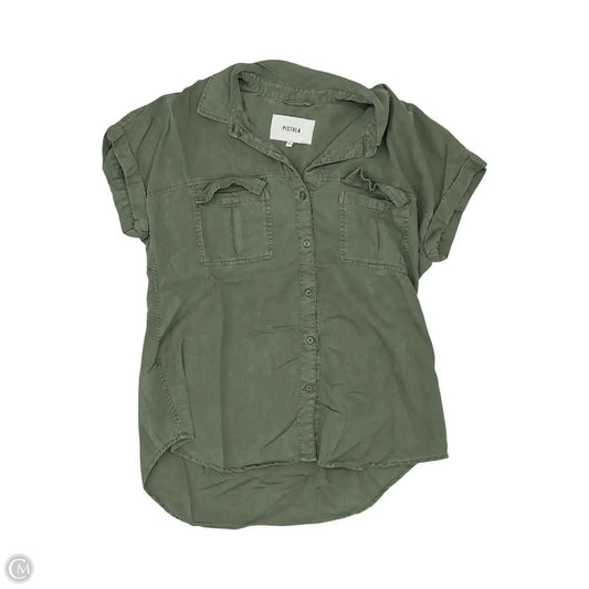 Blouse Short Sleeve By Pistola In Green, Size: M