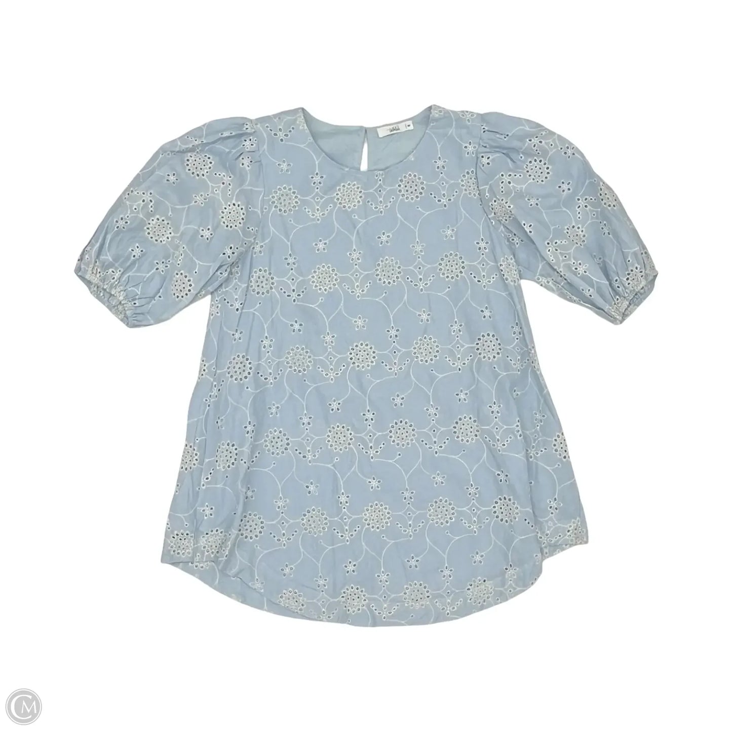 Dress Party Short By Clothes Mentor In Blue & White, Size: M